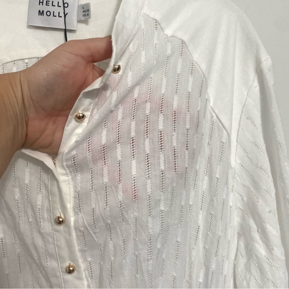 SOLD NWT Hello Molly Vanilla Aroma Dress Sz L White - Picture 9 of 14